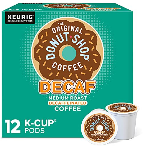 The Original Donut Shop Keurig Single-Serve K-Cup Pods, Decaf Keurig Single-Serve K-Cup Pods, Medium Roast Coffee, 12 Count