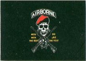 Flagge Fahne Pirat Airborne mess with the best 90x150cm