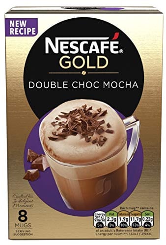 NESCAFÉ GOLD Double Choc Mocha Coffee, 8 Sachets (Pack of 6, Total 48 Sachets)