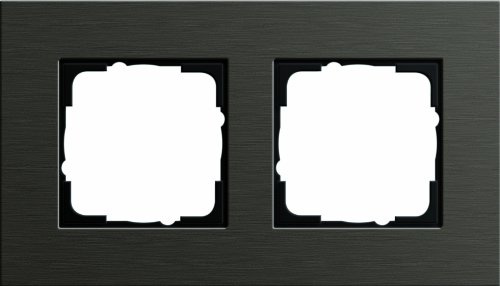 Gira 0212127 Abdeckrahmen 2-fach Esprit Aluminium, braun
