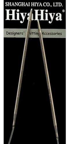 HiyaHiya Rundstricknadeln, 61 cm, Stahl, Größe US 000–000 (0,7 mm) HISTCIR24–6–0
