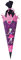 Ursus 9850020 - Schultüte Bastelset Girly, sechseckig, Höhe ca. 68 cm, Duchmesser ca. 20 cm, inklusive Bastelanleitung und Vorlagebogen, zum Selbstbasteln, ideal für die Einschuluung