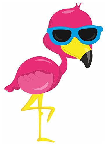 Samunshi® Flamingo Wandtattoo Wandaufkleber Kinderzimmer - 63x90cm mehrfarbig
