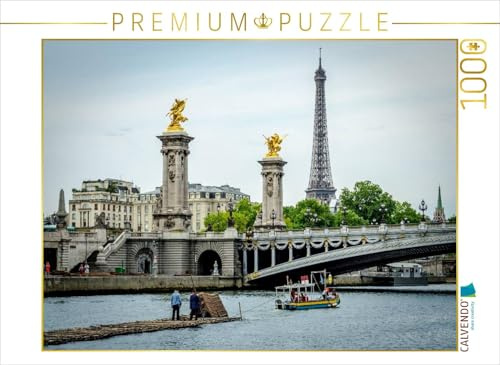 CALVENDO Puzzle Durch Paris auf einem Holzfloß | 1000 Teile Lege-Größe 64 x 48 cm Foto-Puzzle für glückliche Stunden