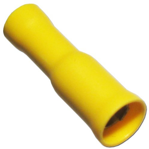 world-trading-net - 100x Rundsteckhülse gelb Kabel 4-6mm² vollisoliert