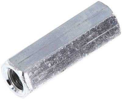 Verbindungsmuffe für Gewindestange M 6, Stahl verzinkt Werkstoff:Stahl verzinkt d:M 6 l:30mm s:10mm
