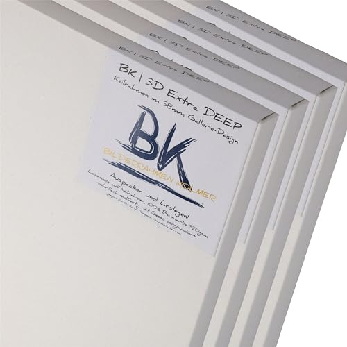 BK BILDERRAHMEN KOLMER 4 XXL LEINWÄNDE AUF KEILRAHMEN 50 x 70 cm | 38mm Deep Edge Gallerie Leinwand, extra Tiefe Keilrahmen mit 3D Effekt