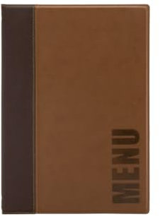Securit Trendy Range A4 Menu Holder with 1 Double Insert, Light Brown
