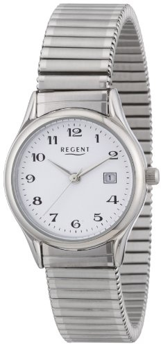 Regent Damen Analog Quarz Uhr mit Edelstahl Armband 12310137