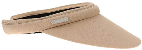 Seeberger Azalee Visière pare-soleil en coton pour femme - Beige - Taille Unique