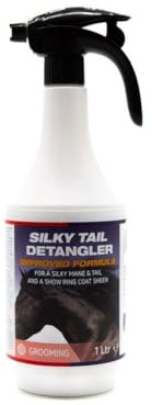 Equine America Silky Tail Horse Mane and Tail Detangler Spray 1000ml. Easy Combing Main And Tails Spritz For Horses And Ponies. Dust And Dirt Repellent Spray For A Show Ring Sheen. Improved Formula