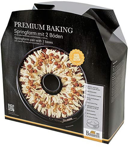 Birkmann Springform mit zwei Böden Premium Baking 26 cm Antihaftbeschichtung schnittfest