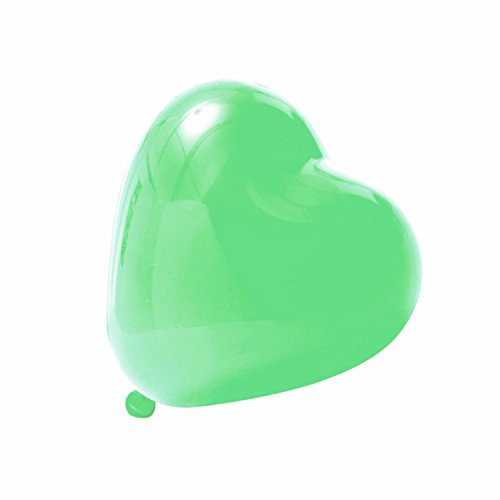 logei® 100 x Luftballons in Herzform Liebe Luftballon Herz Ballon Dekoration für Party, Verlobung, Hochzeit, Geburtstag und Valentinstag (grün)