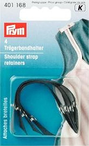 PRYM-Consumer 401.168 Shoulder Strap Retainers, Black, One Size