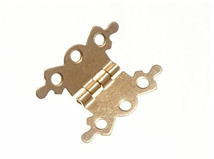 6 Of Butterfly Ornate Fancy Hinge Eb Brass Plated 40Mm With Screws