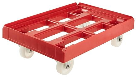 keeeper Transportroller für Transportboxen- und Körbe, Tragkraft bis 300 kg, 61 x 41 x 19 cm, Rolf, Rot