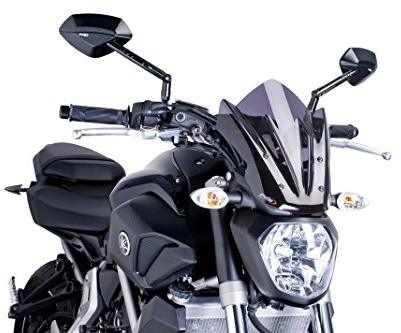 Puig 7015F Windshield for Yamaha MT-07 2014, Dark Smoke, Medium