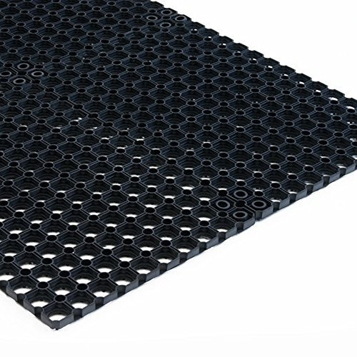 etm Tapis alvéolaire en Caoutchouc – Tapis d'entrée grattoir antidérapant – Tapis caillebotis Ultra-résistant – Excellente capacité de Drainage Octo Door (23 mm, 60 x 80 cm)