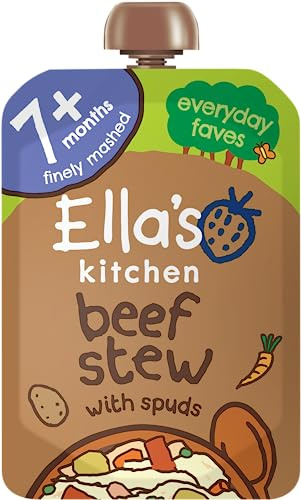Ella's Kitchen, Stage 2 from 7 Months Organic Wonderfully Warming Beef Stew with Spuds ,130 g , (Pack of 6)