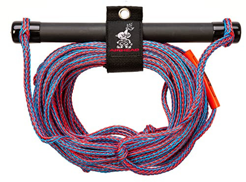 Kwik Tek Airhead Water Ski Rope with Rubber Handle, 1 Section, 75-Feet