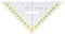 ARISTO TZ-Dreieck, glasklar, Hypotenuse: 225 mm VE=