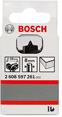Bosch Professional Zubehör 2608597261 Scharnierlochbohrer WS 26 x 56 mm, d 8 mm, Durchmesser: 26/Gesamtlänge in mm: 56