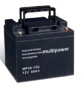 Multipower Blei-Akku 12V / 50Ah MP50-12C, 12V, 50000mAh, Pb [Elektronik]