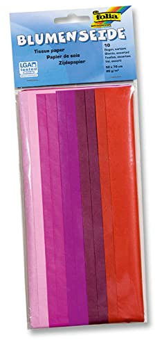 folia 91092 Seidenpapier, (B) 500 x (H) 700 mm, 20 g/qm, Mix rot
