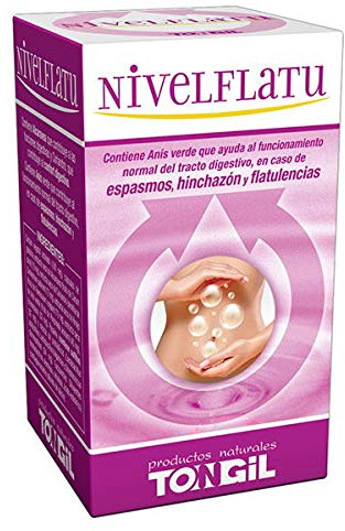 Nivelflatu, Tongil, 30 Cápsulas | Carbón Vegetal, Bromelaína, Papaína, Anís, Hinojo y Fermentos Lácticos, Gases, Hinchazón, Digestión y Confort