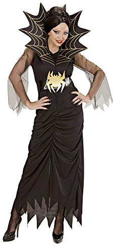W WIDMANN MILANO Party Fashion - Kostüm Spiderlady, Kleid, Gürtel, Kragen, Spinne, Halloween Verkleidung