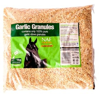 NAF Garlic Granules Refill 1kg – 100% Pure Garlic Supplement for Horses – Supports Respiratory Health, Circulation & Immune System – Natural Feed Additive | Natural garlic supplement for horses to support respiratory wellbeing, circulation and everyday health
