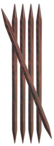 KnitPro 20 cm x 5.5 mm Cubics Double Pointed Needles, Rosewood
