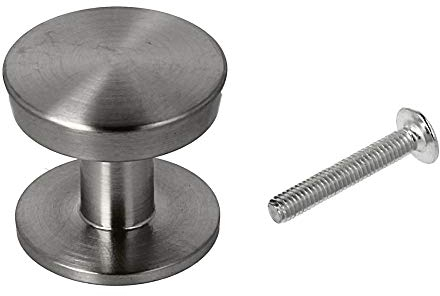 Massiv Edelstahl Möbelknopf Möbelgriff Türgriff Knopf Küchenknauf Schublade matt gebürstet ø 30mm