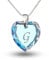Kette mit Buchstaben personalisierter Swarovski Elements Herz Anhänger mit Gravur und 925 Silberkette Buchstabe G