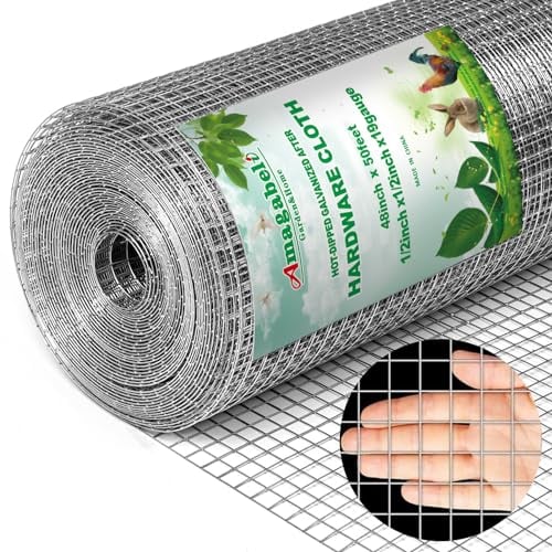 Amagabeli Malla Electrosoldada Galvanizada Malla Soldada 12,7x12,7/ 120cm, Rollo 15 Metros Rollo Malla alambre Metalica Grosor del alambre 0.85mm Malla Pajarera Metalica