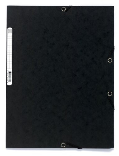 EXACOMPTA Eckspannermappe, DIN A4, Karton, schwarz 55501E