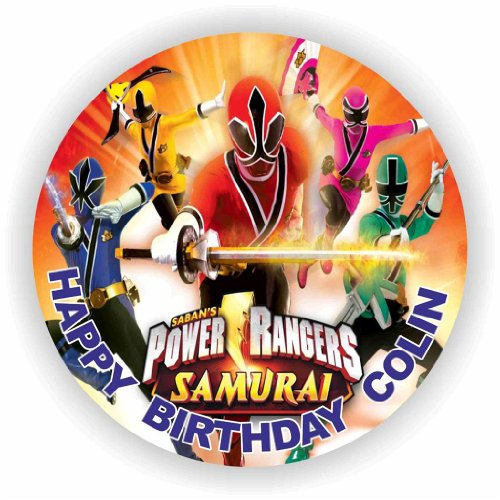 Birthday Bazaar Power Rangers Samurai Cake Topper : 7.5 Rice Paper