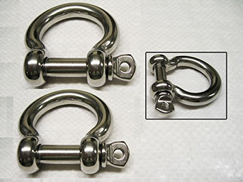 Secure Fix Direct X2 5mm Bow Shackles With Screw Collar Pins 316 Stainless Steel - A4 Rigging