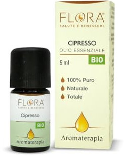 Flora Olio Essenziale di Cipresso Bio Codex, Aroma Naturale per Alimenti - 5 ml, 5 millilitro, 1