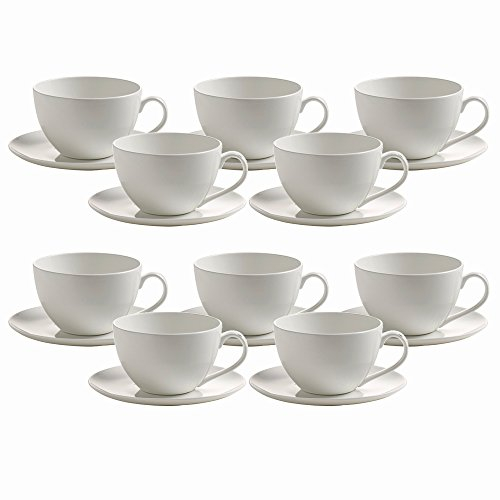 10er SET Jumbotasse 450 ml CASHMERE RESORT/Maxwell & Williams/Bone China/Kaffeetasse/Tasse mit Untertasse
