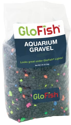 GloFish Aquarienkies, Aquarienkies, schwarz mit fluoreszierenden Akzenten, Komplimente Tanks, 2,3 kg Beutel