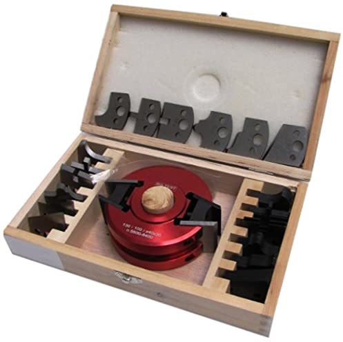 Cabeza de fresadora universal, hoja de perfil fresado 7, en caja de madera