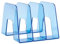 HAN Katalogsammler SORTER – Prospekthalter zum Austellen mit 3 Fächern für DIN A4/C4 – 209 x 224 x 163 mm (B x T x H) – Transparent-Blau