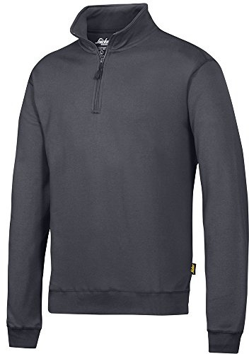 Snickers 28185800004 Size Small Sweatshirt with 1/2 Zip - Grey