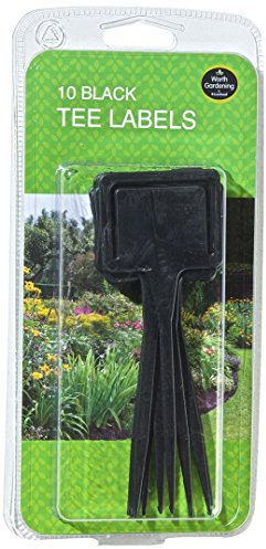 W0868 Garland Tee Labels (10) ~ for labelling your plants (Black)