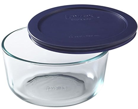 Pyrex Simply Store 4-Cup Round Glass Food Storage Dish
