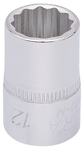 Draper 25888 Elora Bi-Hexagon Socket, 3/8 Square Drive, 12mm