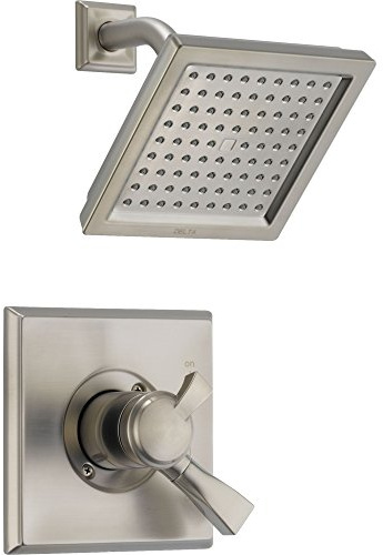 Delta Dryden 17 Series Dual-Function Shower Trim Kit with Single-Spray Touch Clean Shower Head, Stainless T17251-SS (Valve Not Included)