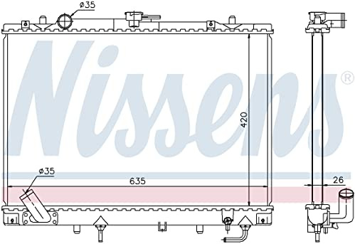 Nissens Radiator w/Integrated Transmission Oil Cooler - 68154