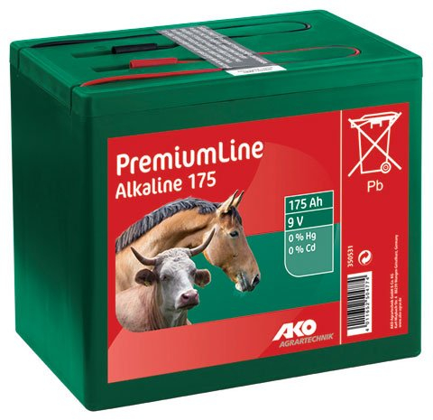 AKO Trockenbatterie Weidezaunbatterie 9 V, 175 Ah